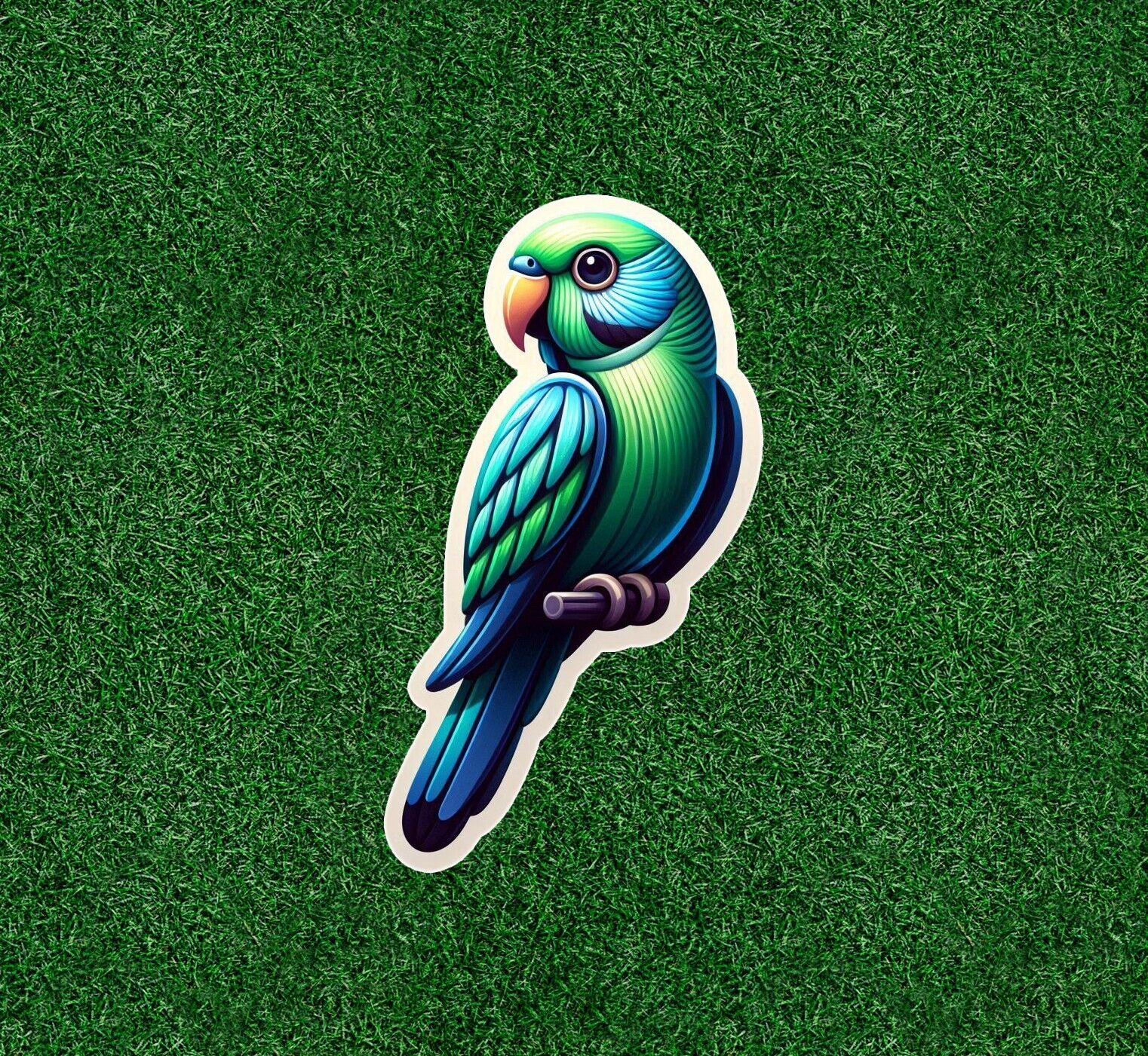 Beautiful colorful parakeet vinyl sticker decal - many sizes available