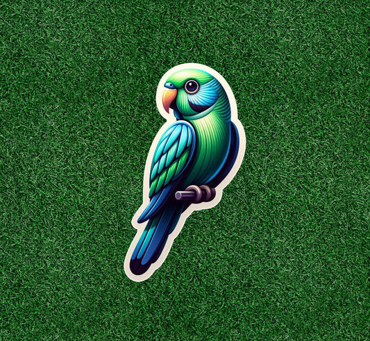 Beautiful colorful parakeet vinyl sticker decal - many sizes available