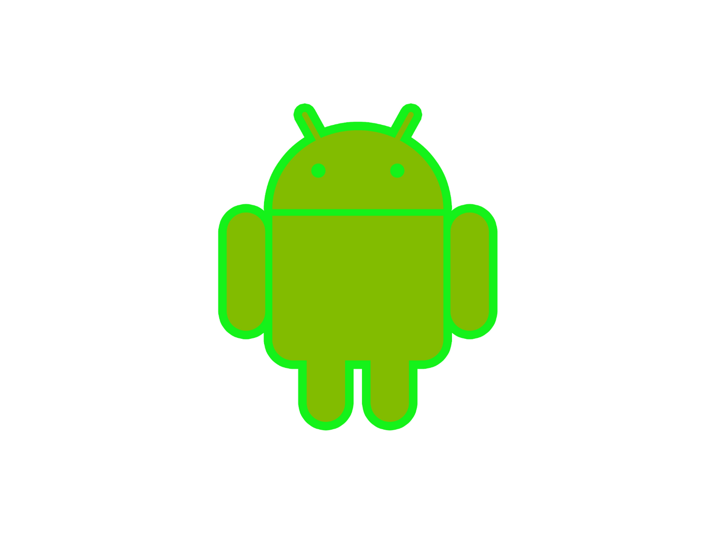 Android mascot robot vinyl sticker decal - many sizes and colors available