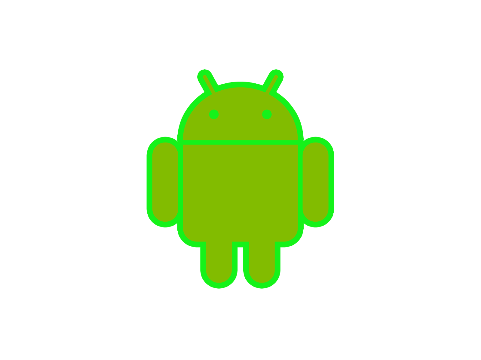 Android mascot robot vinyl sticker decal - many sizes and colors available