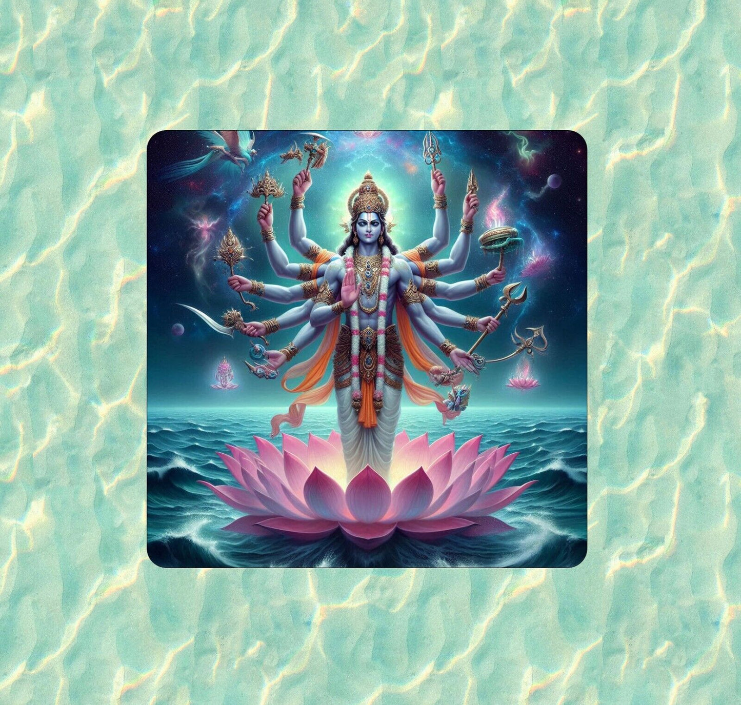 Hindu God Lord Vishnu vinyl decal sticker - many sizes available