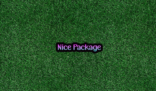 Humorous Sticker - "Nice Package" - 4 inches 