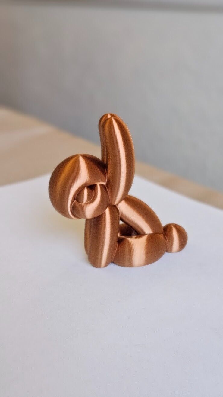 Balloon Bunny 5 inch statue - specially crafted in shimmering copper color