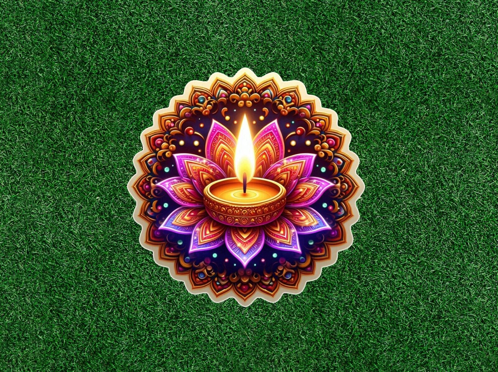 Diwali Deepavali Hindu festival of lights vinyl sticker decal - many sizes