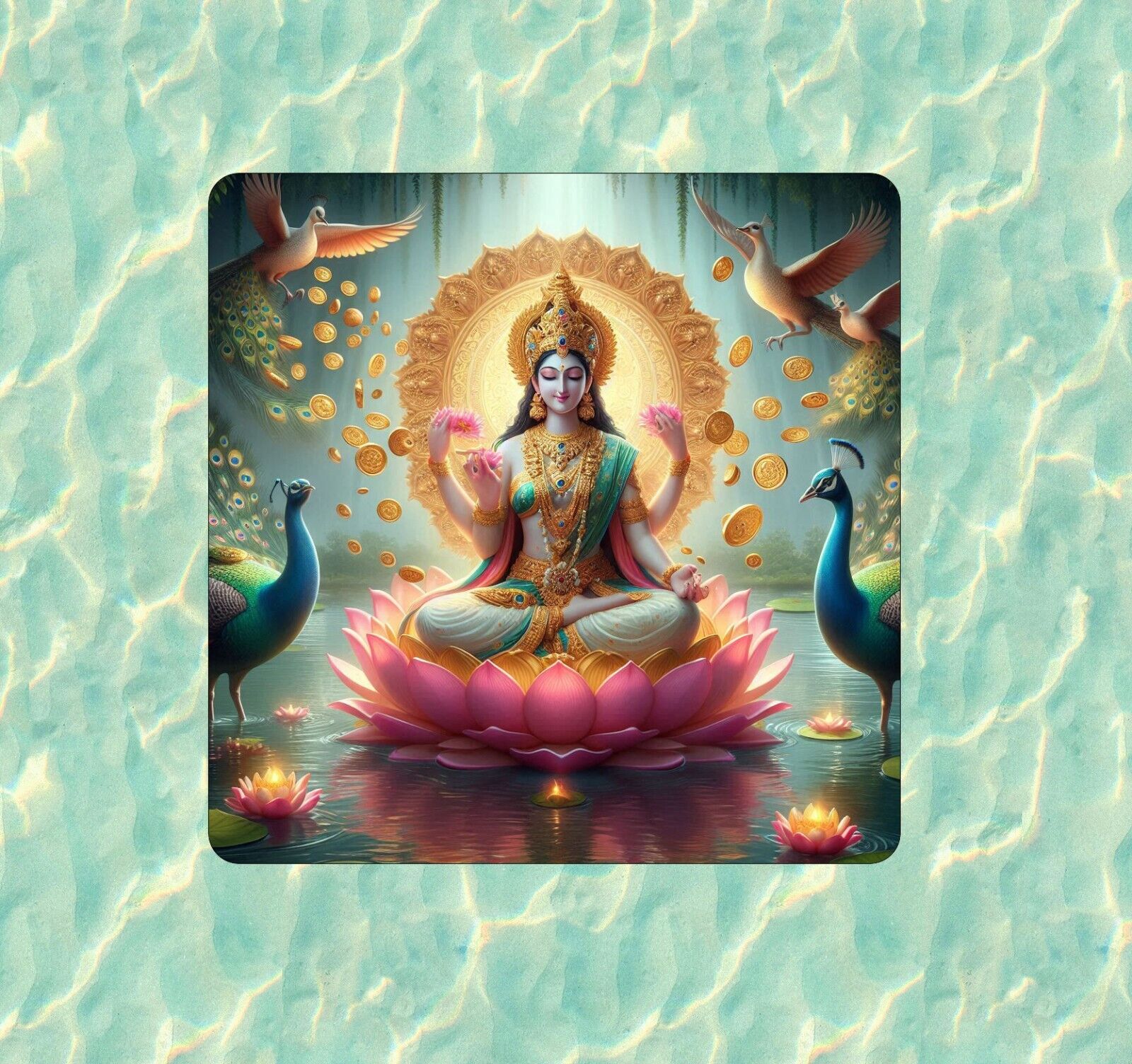 Hindu Goddess Lakshmi / Laxmi vinyl sticker - many sizes available