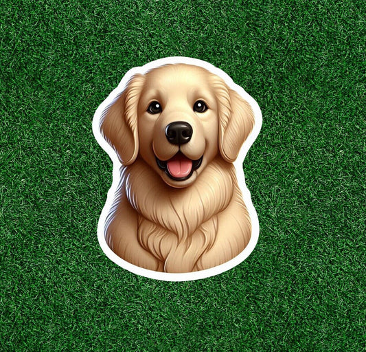 Cute Golden Retriever dog vinyl decal sticker - many sizes available