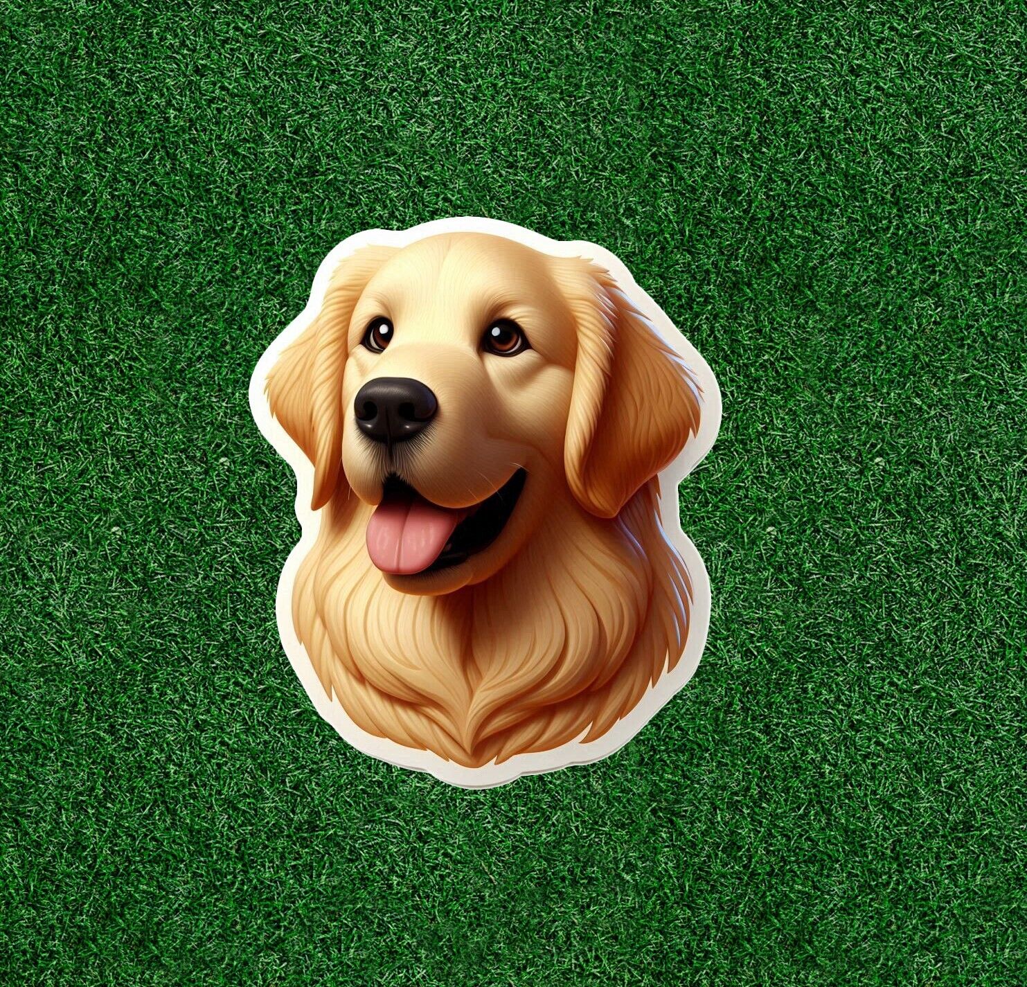 Cute Golden Retriever dog vinyl decal sticker - many sizes available