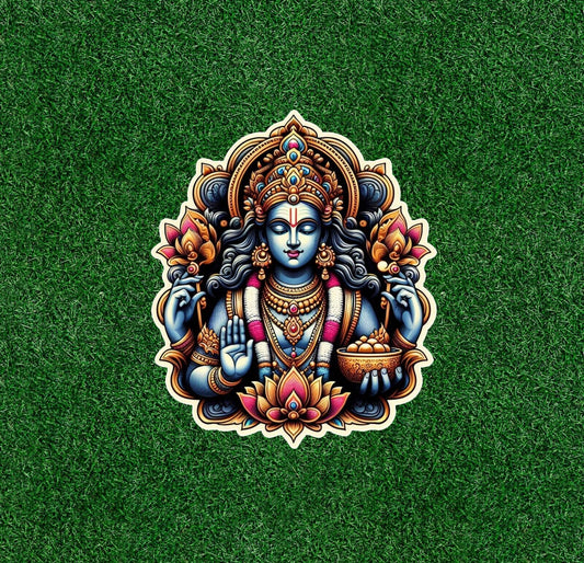 Hindu God Lord Vishnu vinyl decal sticker - many sizes available