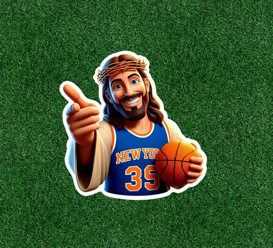 Jesus is a Knicks Fan! vinyl sticker decal - several sizes available