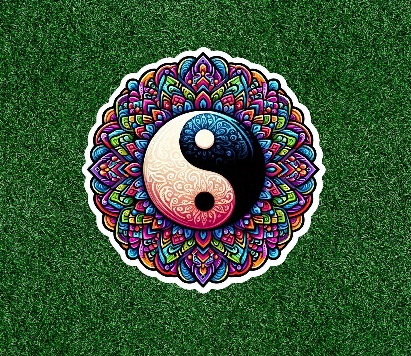 Yin Yang Mandala design vinyl decal sticker - many sizes available