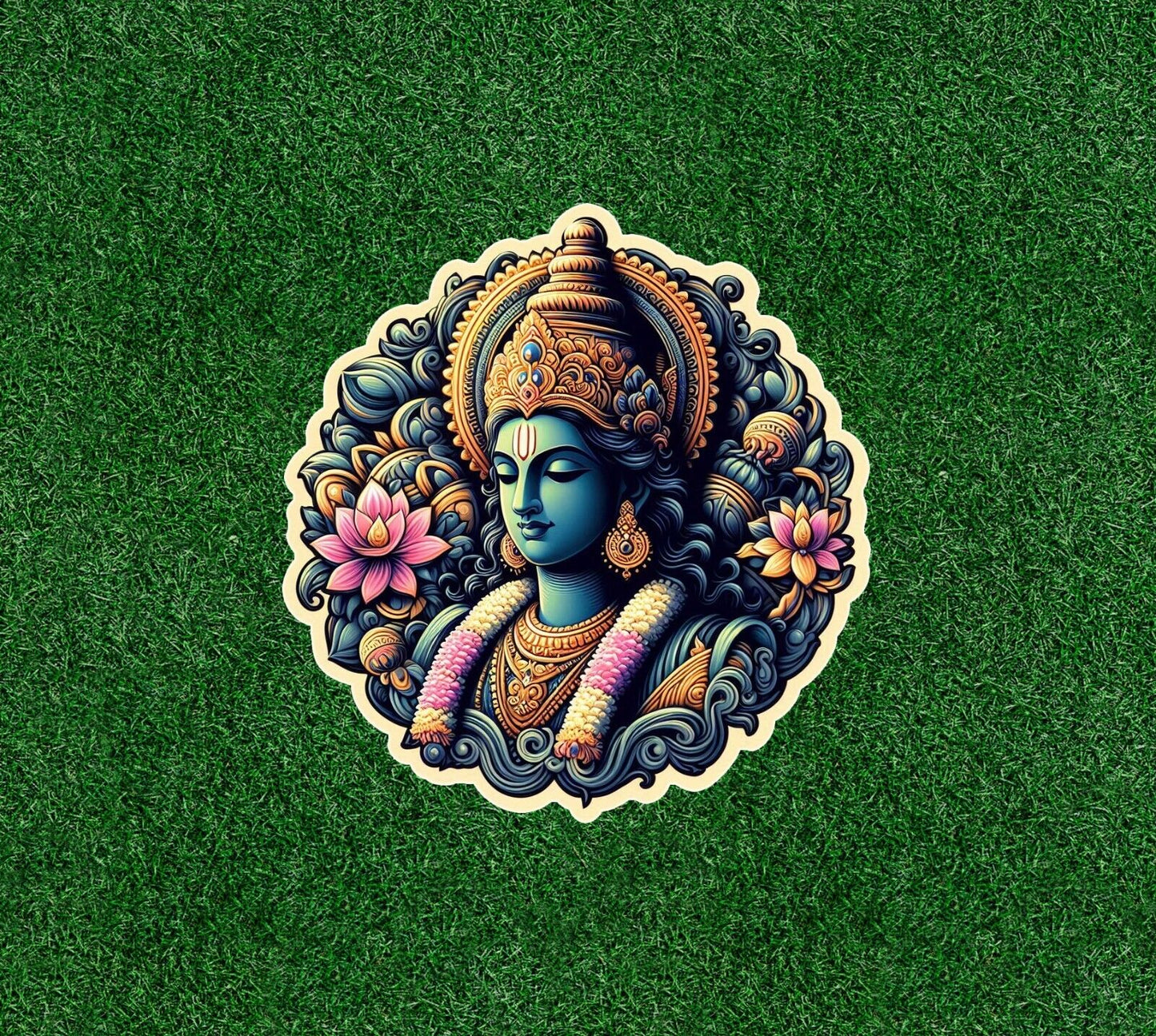 Hindu God Lord Vishnu vinyl decal sticker - many sizes available