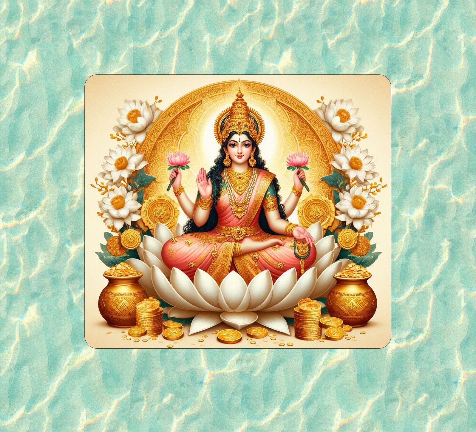 Hindu Goddess Lakshmi / Laxmi vinyl decal sticker - many sizes available