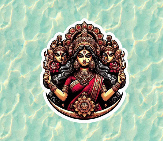 Hindu Goddess Durga vinyl decal sticker - many sizes available