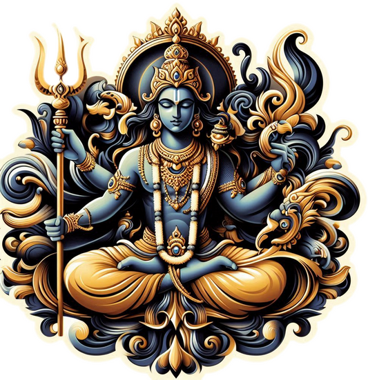 Hindu God Lord Vishnu vinyl decal sticker - many sizes available