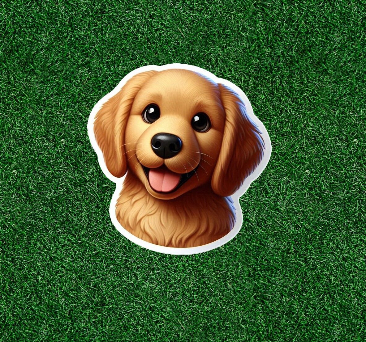 Cute Golden Retriever dog vinyl decal sticker - many sizes available