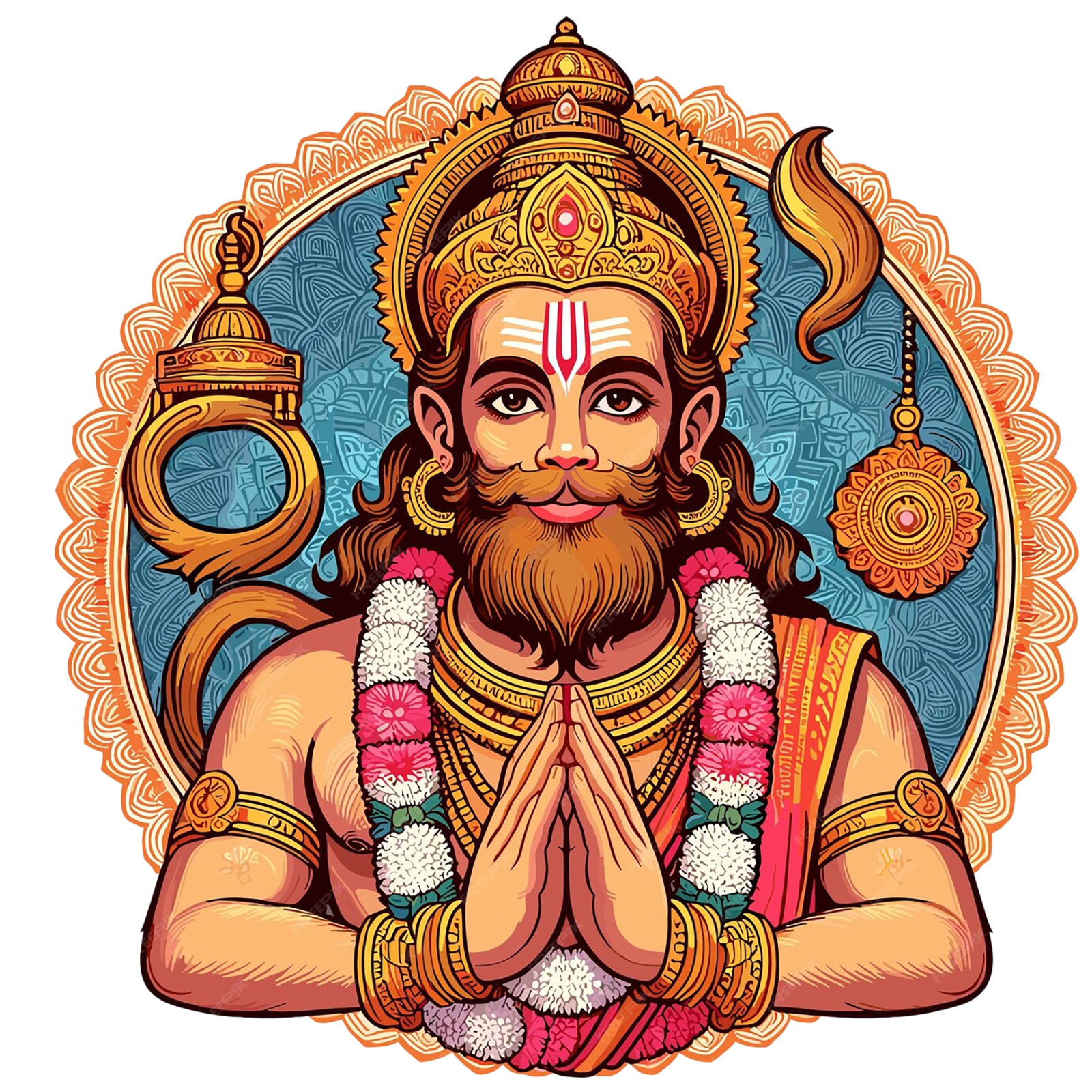 Hindu God Lord Hanuman vinyl sticker - many sizes available