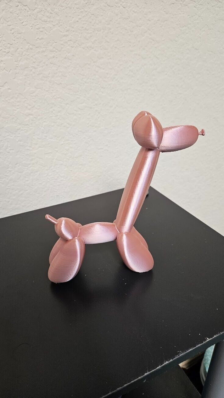 Balloon animal - giraffe statue - 7 inches in shimmering rose gold color