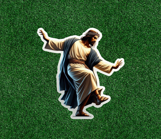 Dancing Jesus vinyl sticker decal - several sizes available