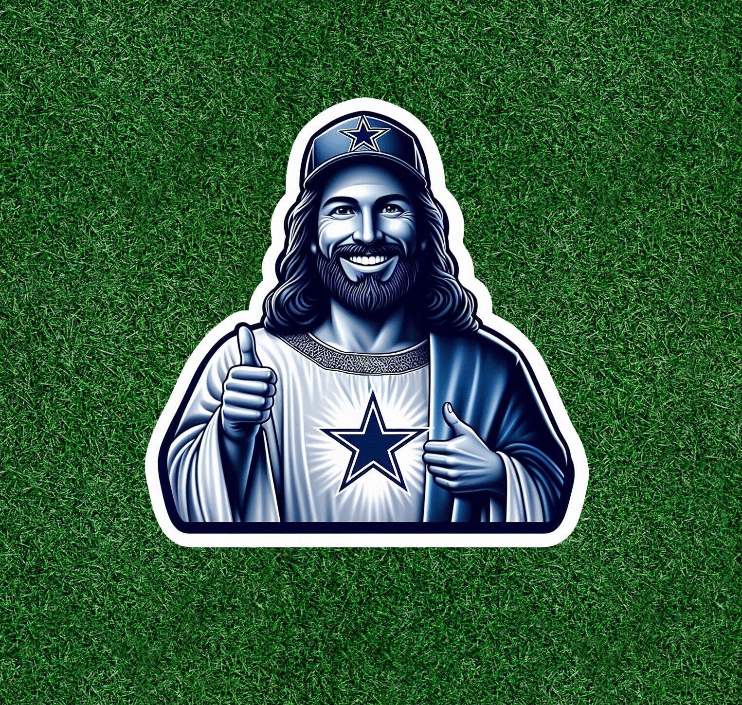 Jesus is a Cowboys fan! vinyl sticker decal - several sizes available