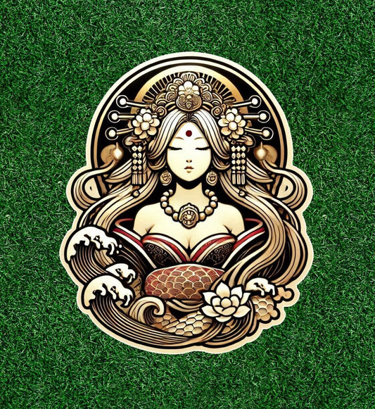 Japanese Sun Goddess Amaterasu vinyl decal sticker - many sizes available