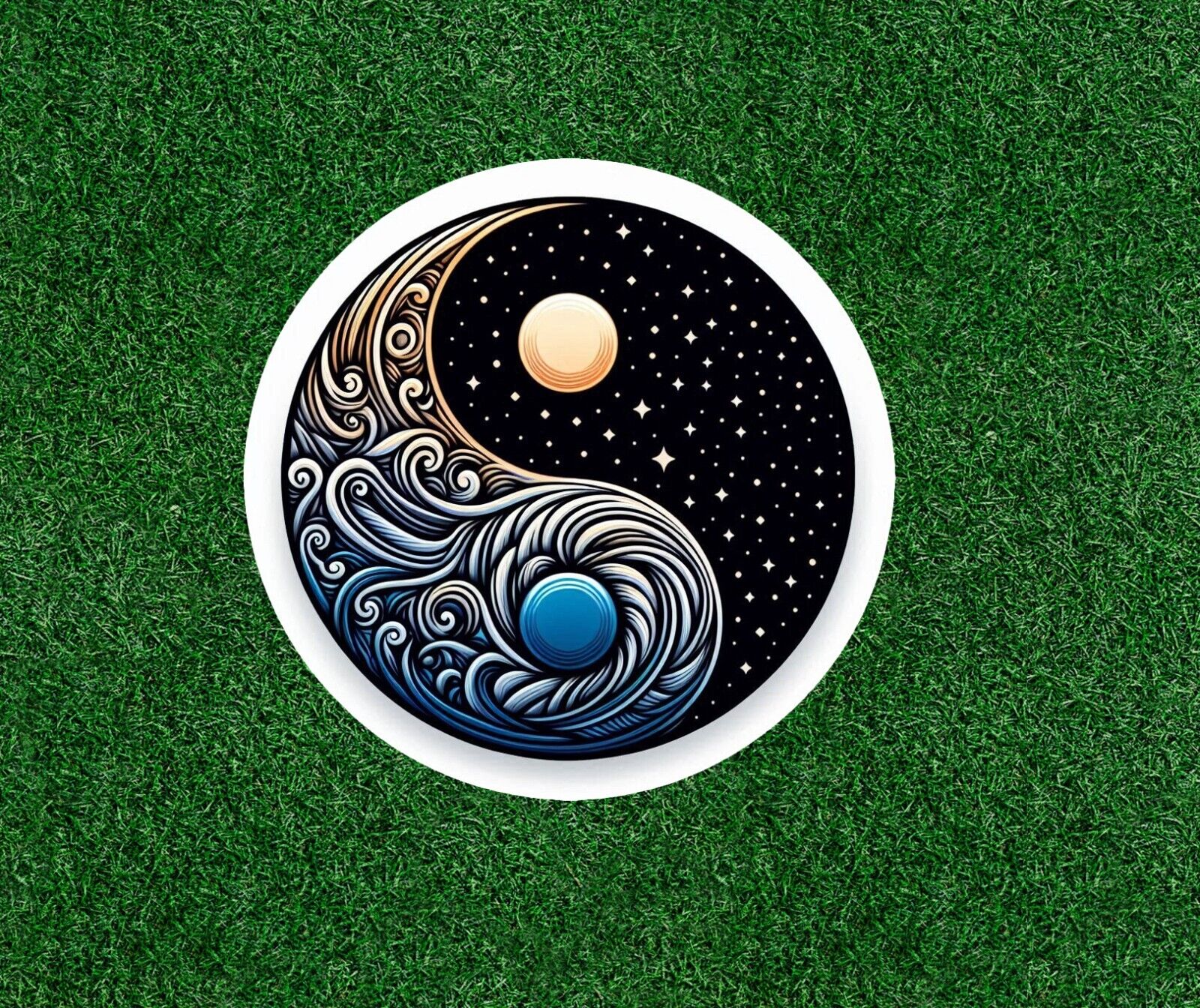 Beautiful Yin Yang design vinyl decal sticker - many sizes available