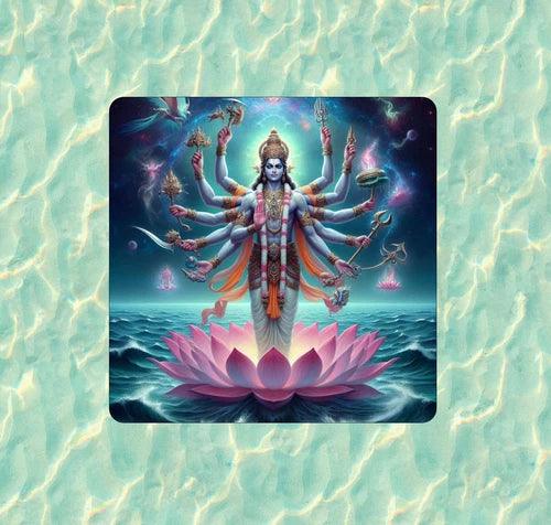 Hindu God Lord Vishnu 100% waterproof vinyl sticker decal - many sizes available