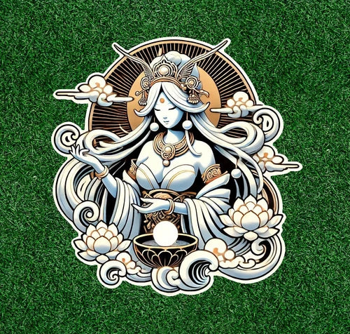 Japanese Sun Goddess Amaterasu 100% waterproof vinyl sticker decal - many sizes