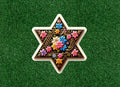 Star of David with flowers 100% waterproof vinyl sticker decal - several sizes