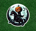 Halloween scary pumpkin head 100% waterproof sticker decal - several sizes