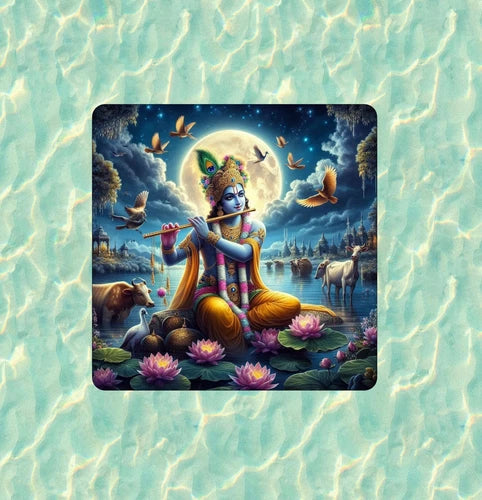 Hindu God Lord Krishna 100% waterproof vinyl sticker decal - many sizes