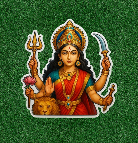 Hindu Goddess Durga vinyl decal sticker - many sizes available