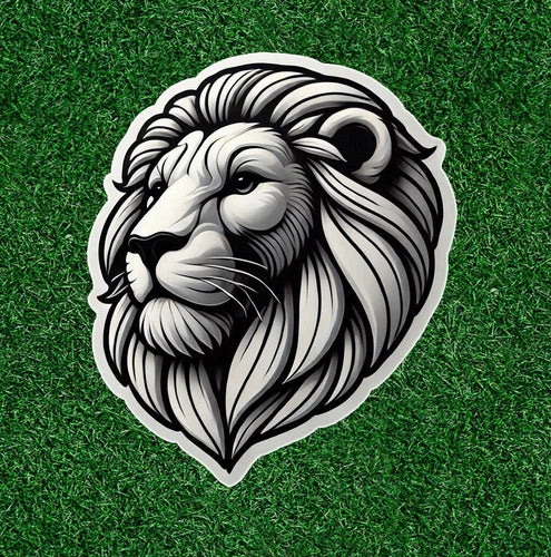 Beautiful Lion head 100% waterproof vinyl sticker decal - many sizes available