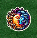 Celestial sun kissing moon 100% waterproof vinyl sticker decal - many sizes