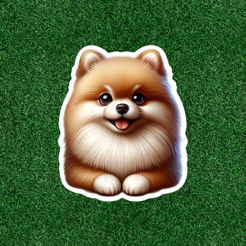 Cute Pomeranian dog 100% waterproof vinyl sticker decal - many sizes
