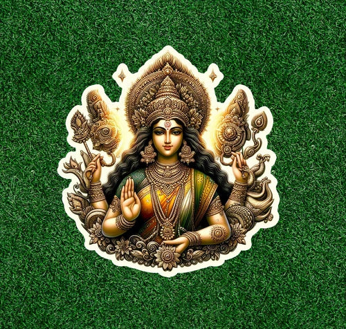 Hindu Goddess Saraswati 100% waterproof vinyl decal sticker - many sizes