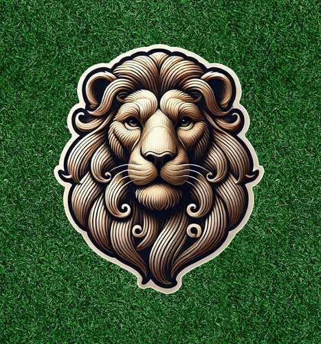 Beautiful Lion head 100% waterproof vinyl sticker decal - many sizes available
