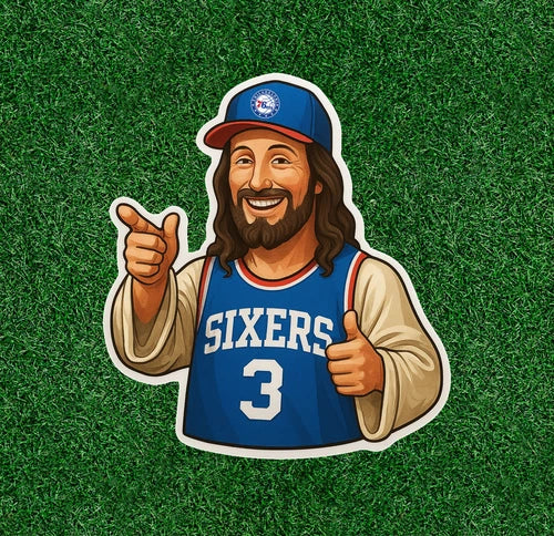 Jesus is a Philadelphia fan 100% waterproof vinyl sticker decal - several sizes
