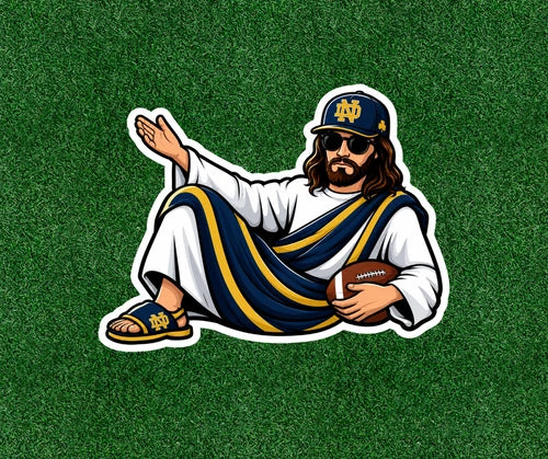 Jesus is a Notre Dame fan 100% waterproof vinyl sticker decal - several sizes