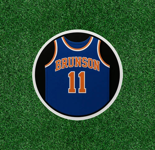 Knicks Jalen Brunson #11 100% waterproof vinyl sticker decal - several sizes