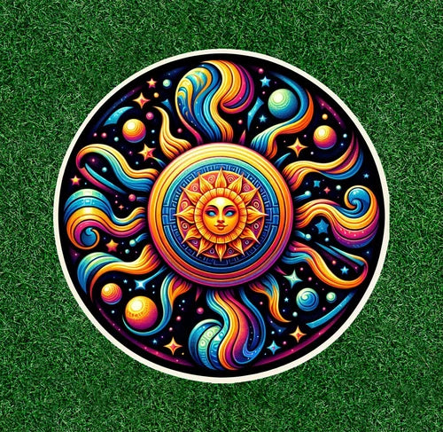 Beautiful Celstial Sun 100% waterproof vinyl sticker decal - many sizes
