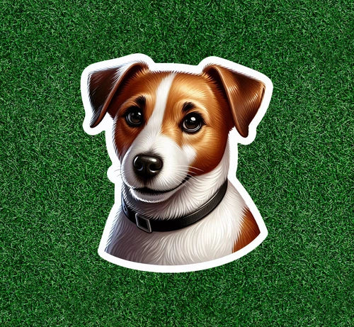 Cute Jack Russell Terrier dog vinyl sticker decal - many sizes available