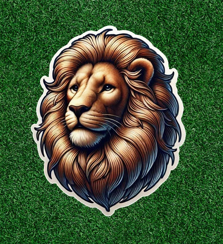 Beautiful Lion head 100% waterproof vinyl sticker decal - many sizes available