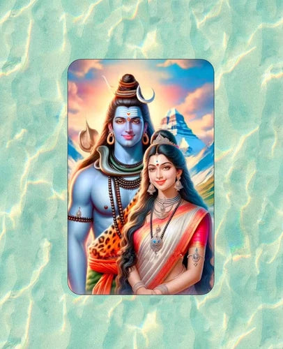 Hindu God and Goddess Shiva and Parvati vinyl decal sticker - many sizes