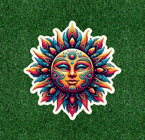 Beautiful Celstial Sun 100% waterproof vinyl sticker decal - many sizes