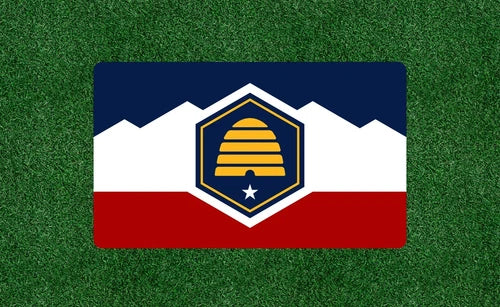 New 2023 Utah State Flag 100% waterproof sticker decal - many sizes available