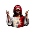 Jesus is an Ohio State sports fan 100% waterproof vinyl sticker - several sizes