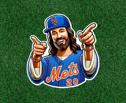 Jesus is a New York sports fan 100% waterproof vinyl sticker - several sizes