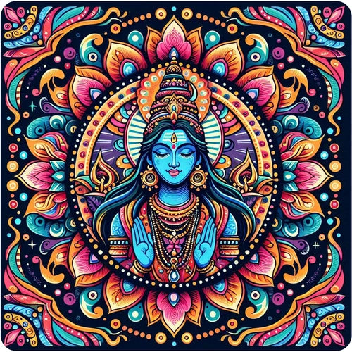 Hindu Goddess Shiva mandala design waterproof vinyl sticker decal - many sizes