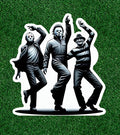 Jason, Michael Myers and Freddy dancing waterproof sticker decal - several sizes