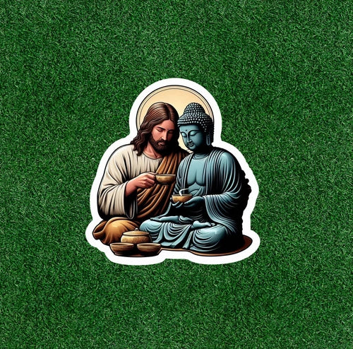Jesus and Buddha Siddhartha Gautama 100% waterproof vinyl sticker - many sizes